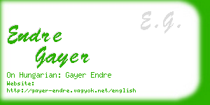 endre gayer business card